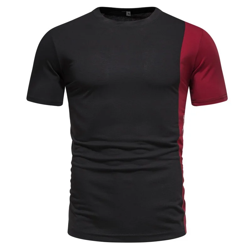 

Mens Summer New Eu Size Casual Fashion Embroidered Short Sleeve T-shirt