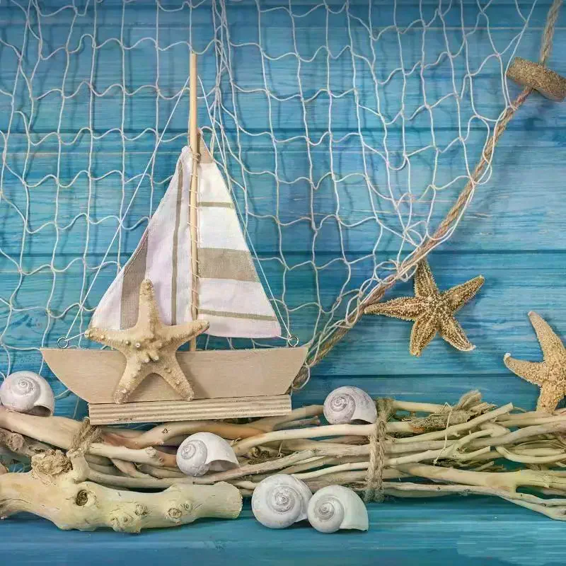 1Pcs Wall‑Hanging Naval Fishing Net Decoration Hawaiian Ocean Beach Theme Ornament For Birthday Party Home Decor