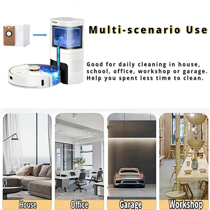 10แพ็คเปลี่ยนถุงเก็บฝุ่นสําหรับAirzeen Q6 SE/Honiture Q6/Q6 SE Ihome Autovacเครื่องดูดฝุ่นอุปกรณ์เสริม