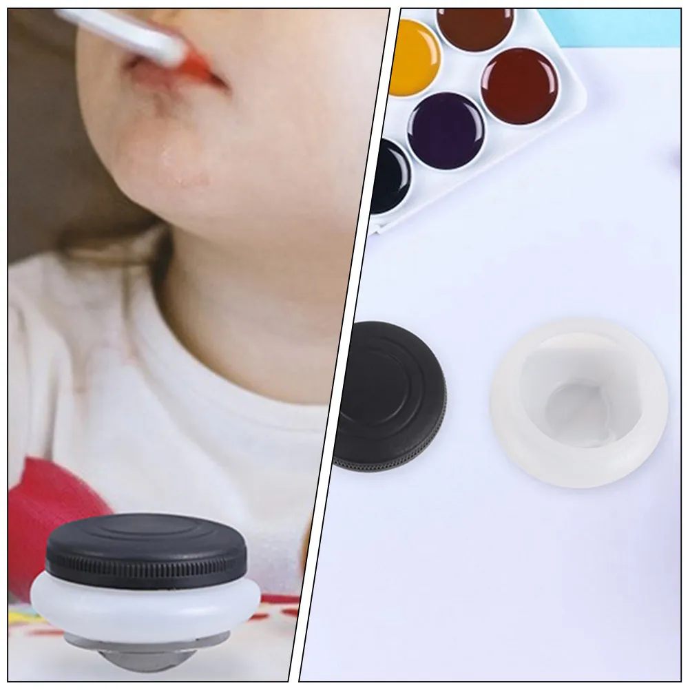 2Pcs Oil Painting Cleaning Stainless Steel Double Palette Cup Portable Brush Wash Pot for Artists Students Studios
