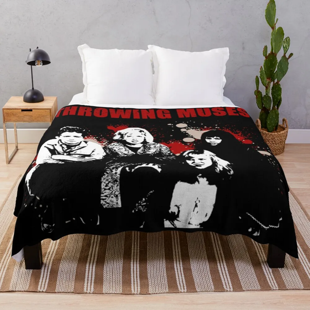 Throwing Muses-stencil shirt Throw Blanket Sofa Soft Big Cute Plaid heavy to sleep Blankets