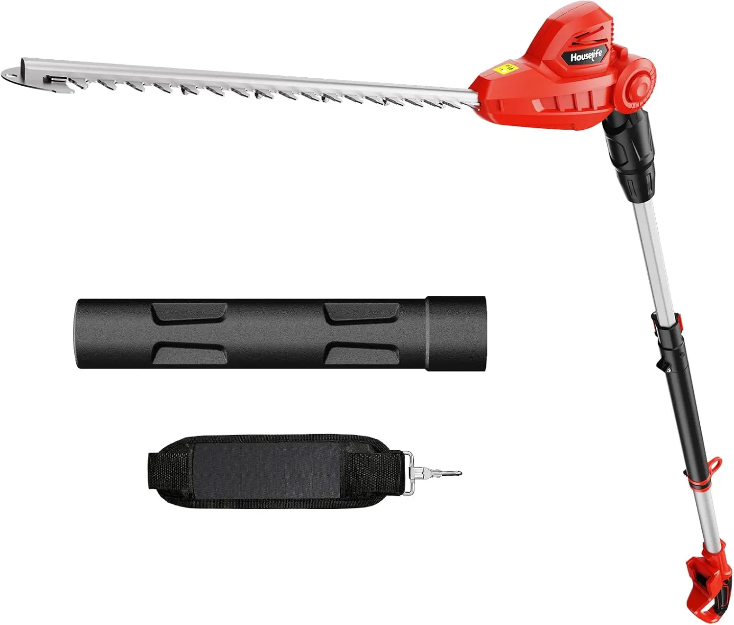 Cordless Pole Hedge Trimmer Compatible with Milwaukee M18 Battery,Tool Only | 20'' Dual-Action Blade, 14.5ft Max Reach, 150°