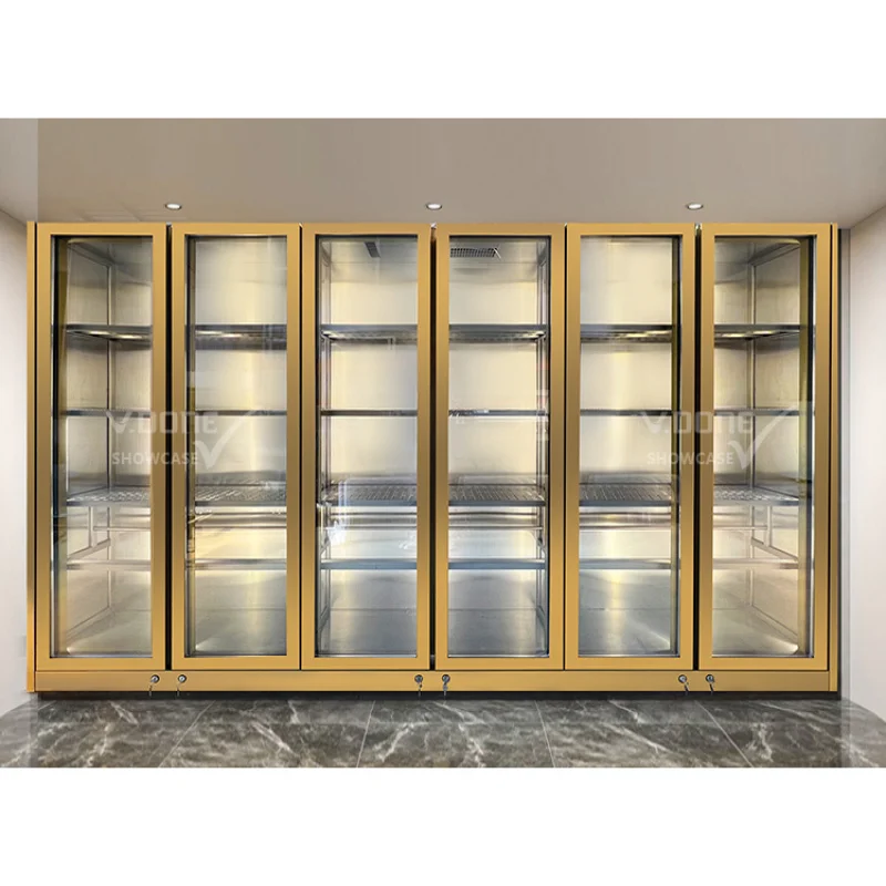 [Customized]modern hotel restaurant glass display wine storage cellar cabinet furniture