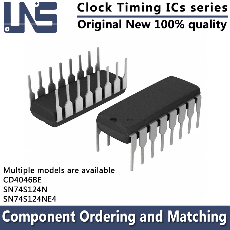 

1 шт. CD4046BE SN74S124N SN74S124NE4 DIP-16 7,62 мм ИС синхронизации часов