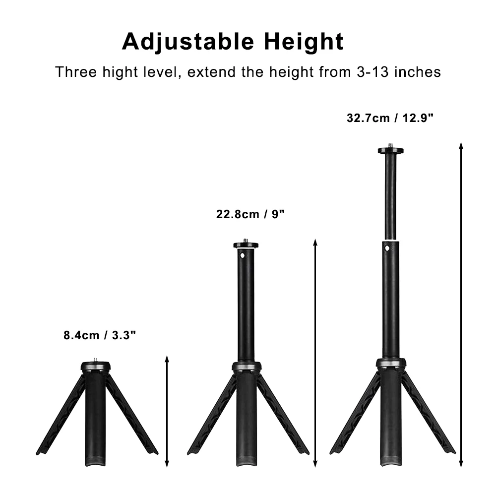 LUXCEO-trípode pequeño portátil L03 para fotografía, soporte de luz de escritorio para cámara, LUXCEO P200, Q508A, anillo de luz para vídeo