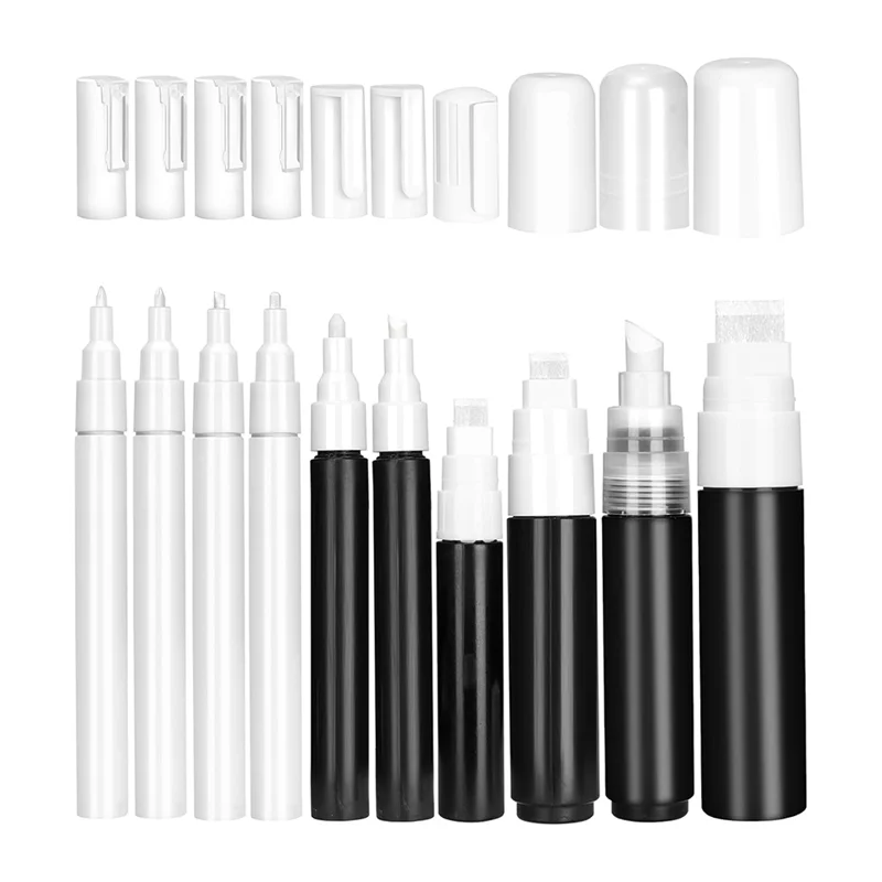 

GO-10 Pack Multi-Size Empty Refillable Glue Markers For Paint Drawing, 0.5Mm-15Mm Paint Pen