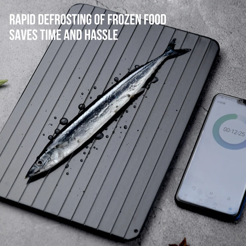 Walfos Alloy Thawing Plate Meat Defroster Defrost Tray Meat Food Pad Mat Supplies Kitchen Gadgets Cooking Meat Poultry Tools