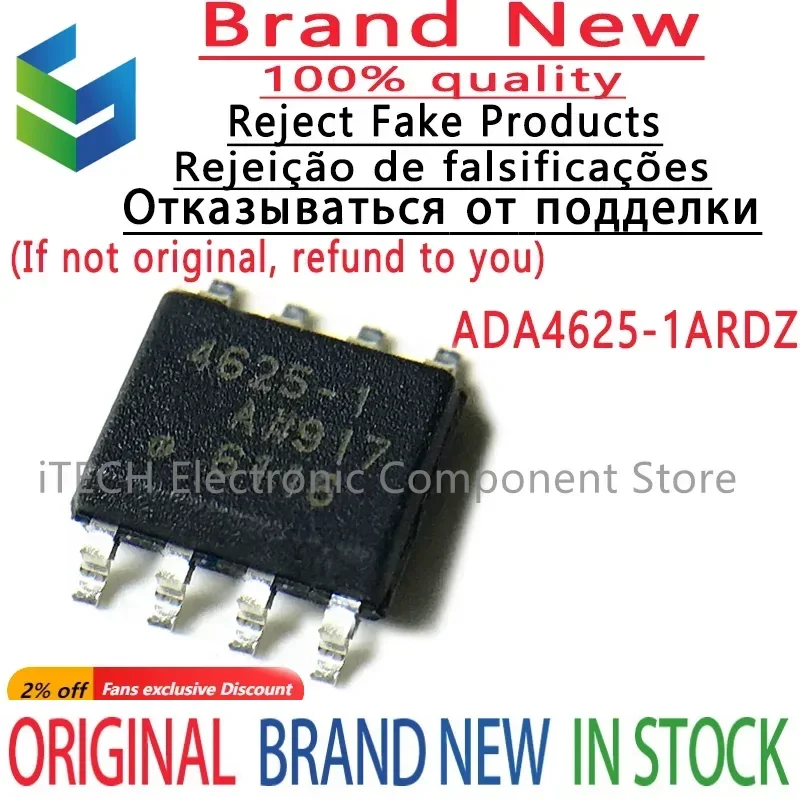 

1pcs/lot Original New Audio ADA4625-1ARDZ ADA4625-1 Low Noise JFET Input Single Op Amp ADA4625 Operational Amplifier IC Chip