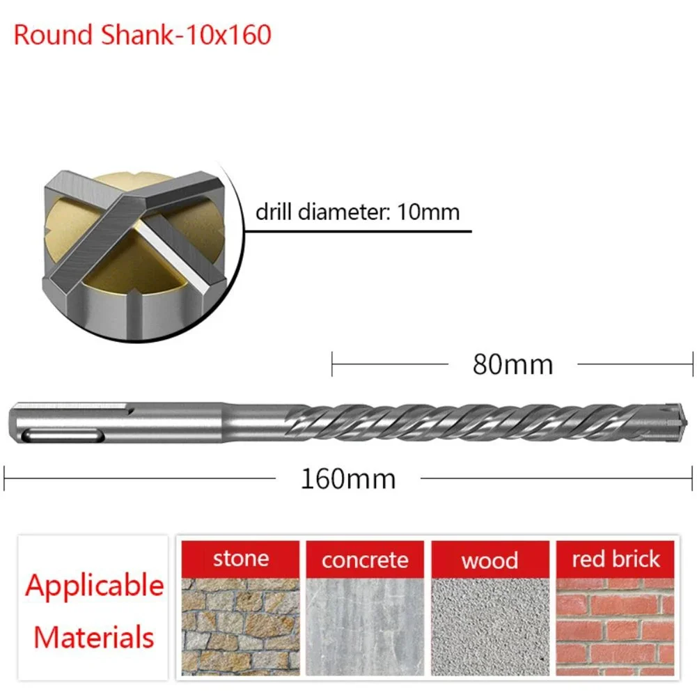 Brightness Of Monitor Cross Drill Bit Concrete Drill Bit 110mm Length 160mm Length Cement Drilling High-quality Materials