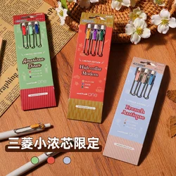 Uni Ball-Juego de bolígrafos de Gel de presión Umn155, lapiceros de colores de tinta de 0,5/0,38mm, Japón, limitada, 3 unidades