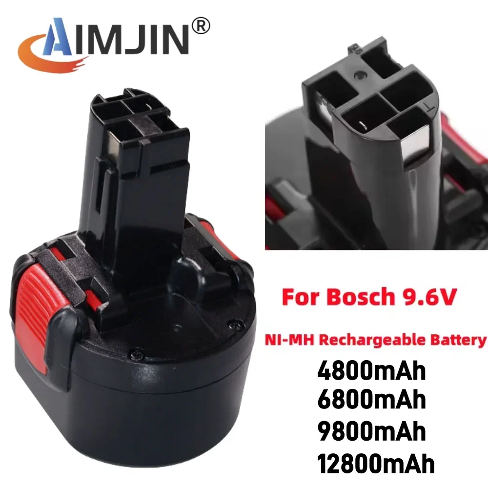 BAT048 9.6V 4800/6800/9800/12800mAh Ni-MH Battery for Bosch PSR 960 BH984 BAT048 BAT119 9.6v Power Tools Rechargeable Battery