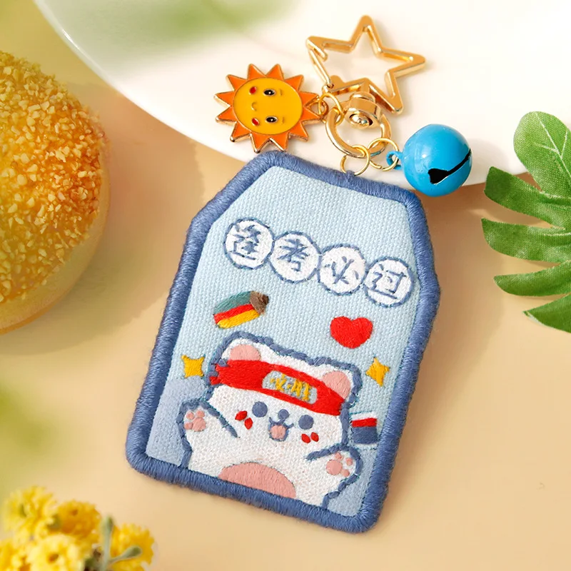 Omamori Cross zestaw do szycia pokój Diy haft brelok Handmade ochronny talizman robótki szwy akcesoria prezent