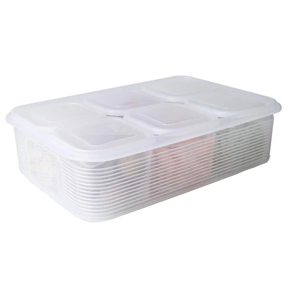 

7 Pcs Food Storage Container Set Transparent Sealing Crisper For Freshness And Organization