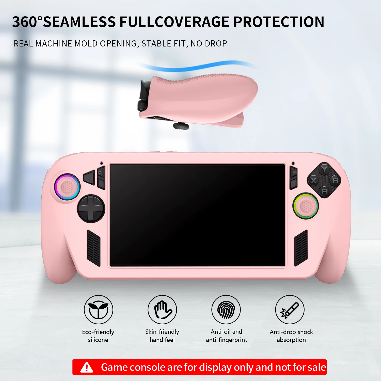 Protective Cover for  ROG Xbox Ally X,Silicone Shock-Absorption Lightweight Protective Grip Case with Joystick Cap Accessories