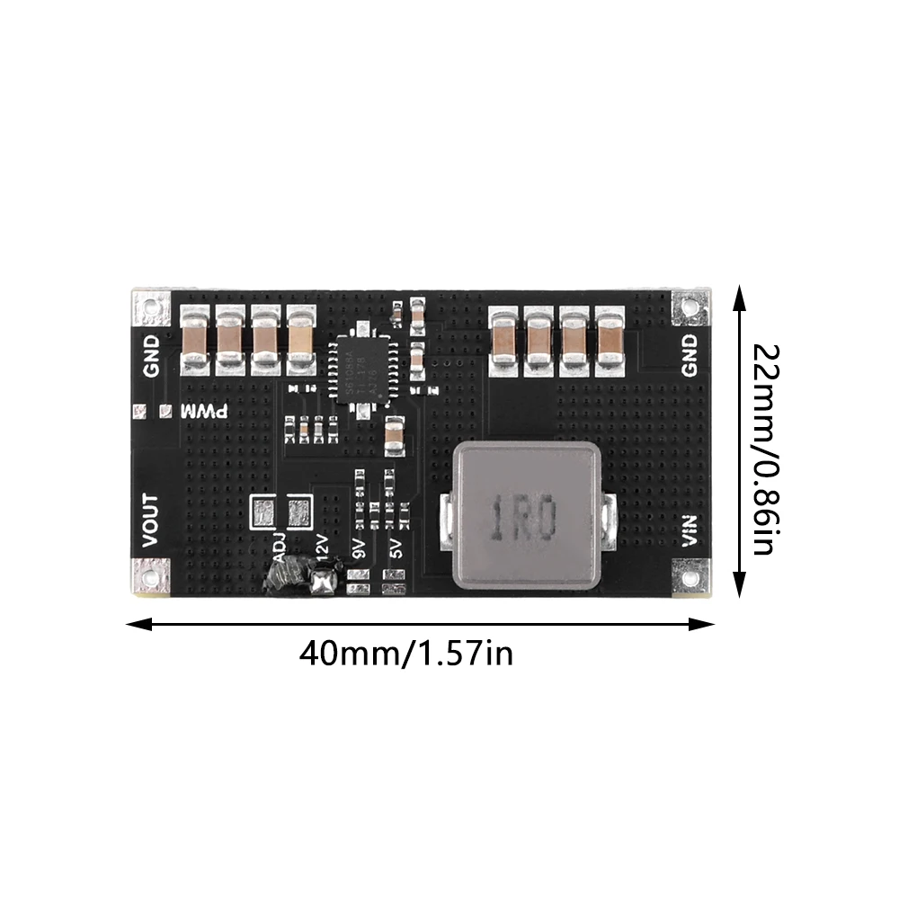 TPS61088 5V 9V 12V Adjustable Boost Step Up Board Module Switch Power Supply Module PWM/PFM 10A Current 1MHz Switching Frequency