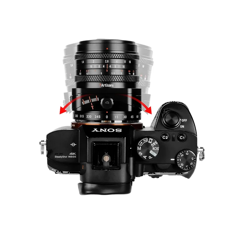 7artisans 50mm F1.4 Tilt-Shift APS-C Camera Lens Large Aperture  for Sony E Fuji X M4/3 Mount Camera