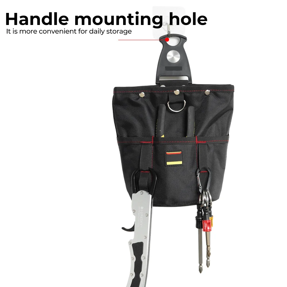 

Сумка для хранения инструментов из ткани Оксфорд с пряжкой, вращающаяся быстроподвесная поясная сумка для инструментов для винтов для ногтей, электрика, деревообработка, организация