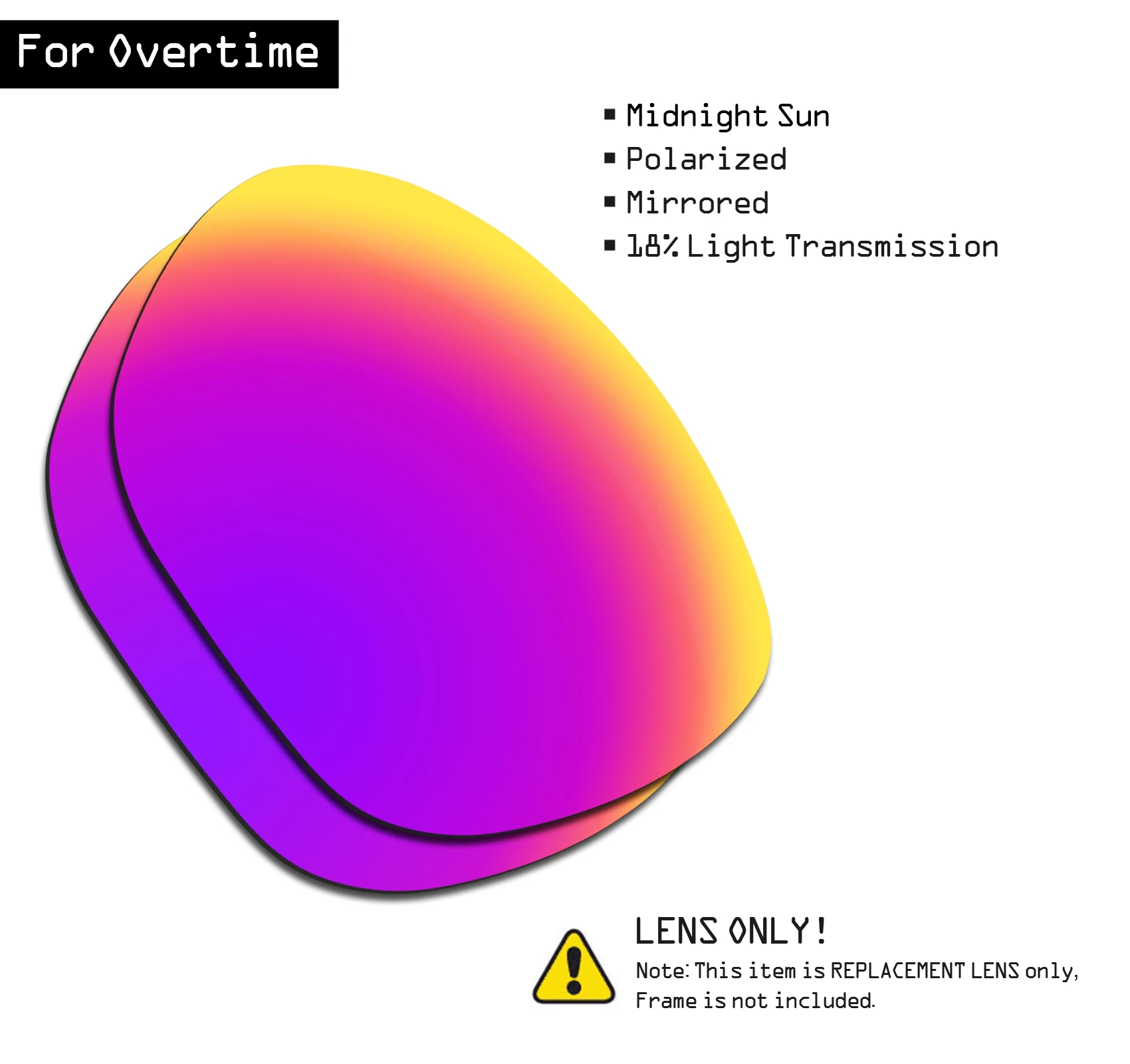 SmartVLT Polarized Replacement UV400 Lenses for Oakley Overtime OO9167 59mm Sunglasses