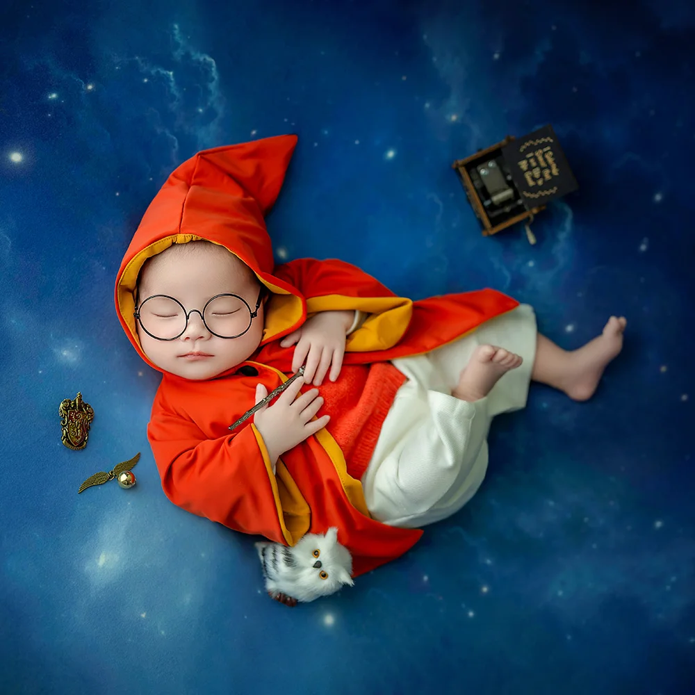 0-1 Months Baby Harry Potter Magic Clothes Newborn Photography Outfit Sets Photo Props Studio Babies Photoshoot Cosplay Costume