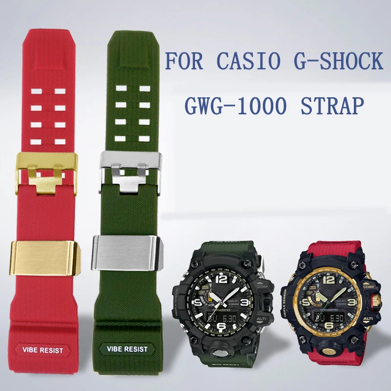 Modified WatchBand for Casio G-SHOCK Watch Band Men's Big Mud King GWG1000/GB Accessories silicone Resin Replacement Watch Strap