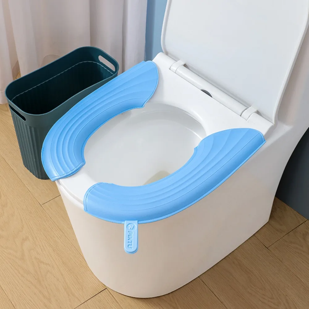 Comfortable Toilet Seat Cushion Reusable Four Seasons Versatile Toilet Seat Cover Thickened Paste Type Toilet Seat Pad