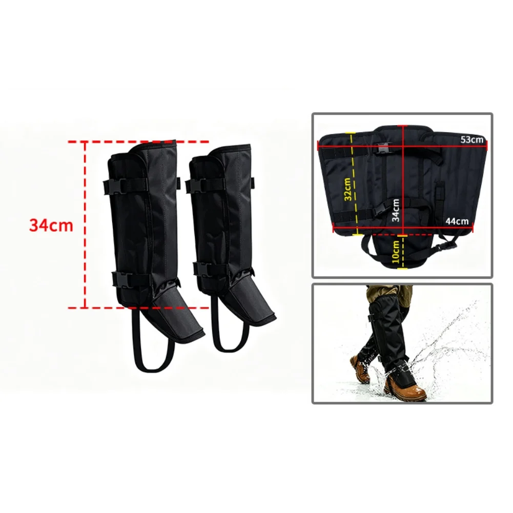Outdoor Waterproof Gaiters Snake Proof for Hiking Camping Trekking for leg Protection Polyester 45x20x4cm One Size Fits Most
