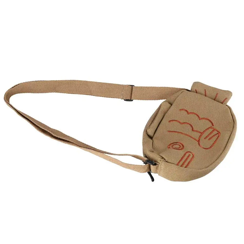 

Canvas Taiyaki Crossbody Bag Large Capacity Japanese Style Cartoon Shoulder Bag Messenger Bag Multifunctional Storage Bag