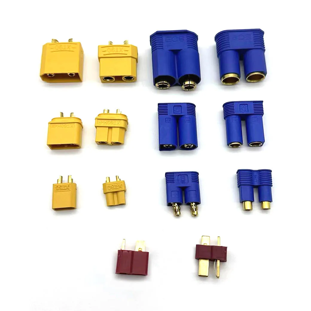 1/2/5pcs XT30 XT60 XT90 EC3 EC5 EC8 t plug battery connector kit male and female Gold Plated Banana Plug for RC parts