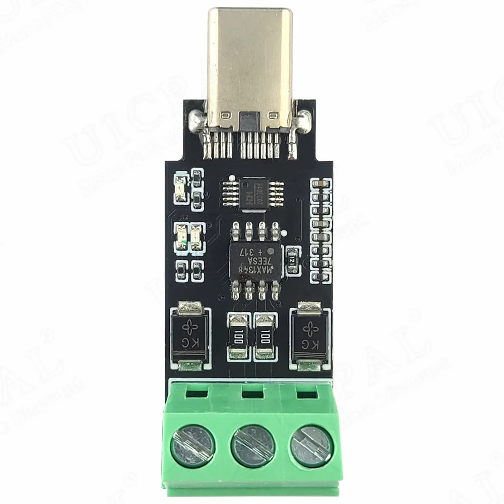 Type-C to RS485 Conversion Module for Android Serial OTG USB Type C to 3PIN 485 Converter Modules 600W Protection