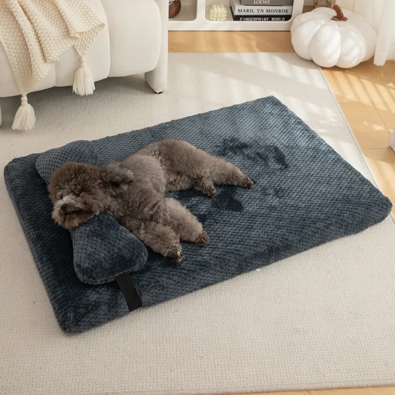 Cat Mat Bed Plush Couch Sleep Pad Pet Winter Beds Pet Cat Floor Pad Soft Sleep Pad for Dog Kitten Soft Sleeping Dog Plush Mat