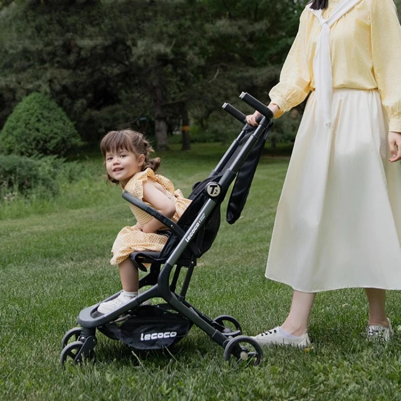 

Легкая складная детская коляска - простая всплывающая коляска для путешествий в самолете, детская тележка, может сидеть или лежать, детские коляски