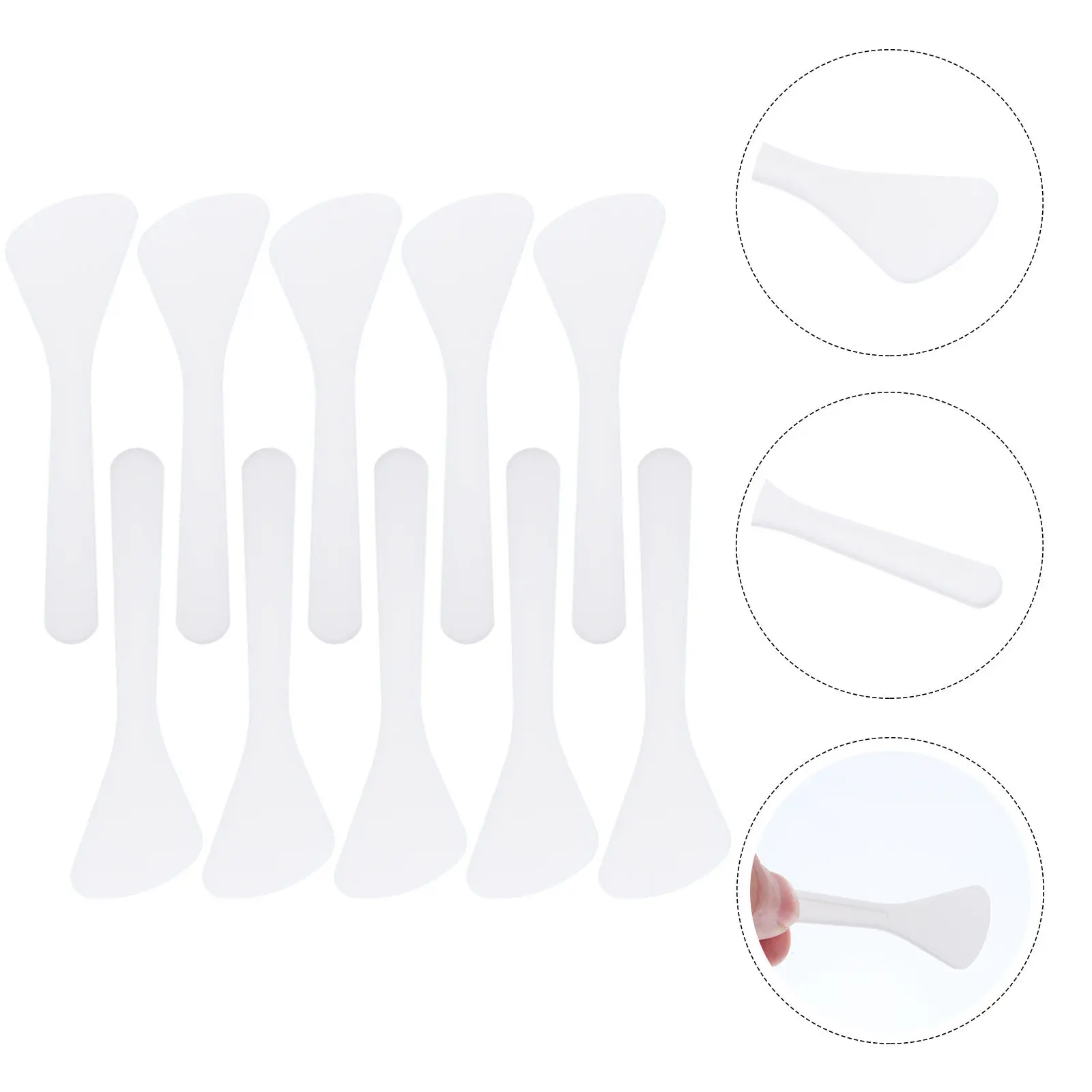 80Pcs Sampling Spoons Spatulas Plastic Cream Scoops Makeup Applicators Skincare Tools for Face Mask Lotion Mixing