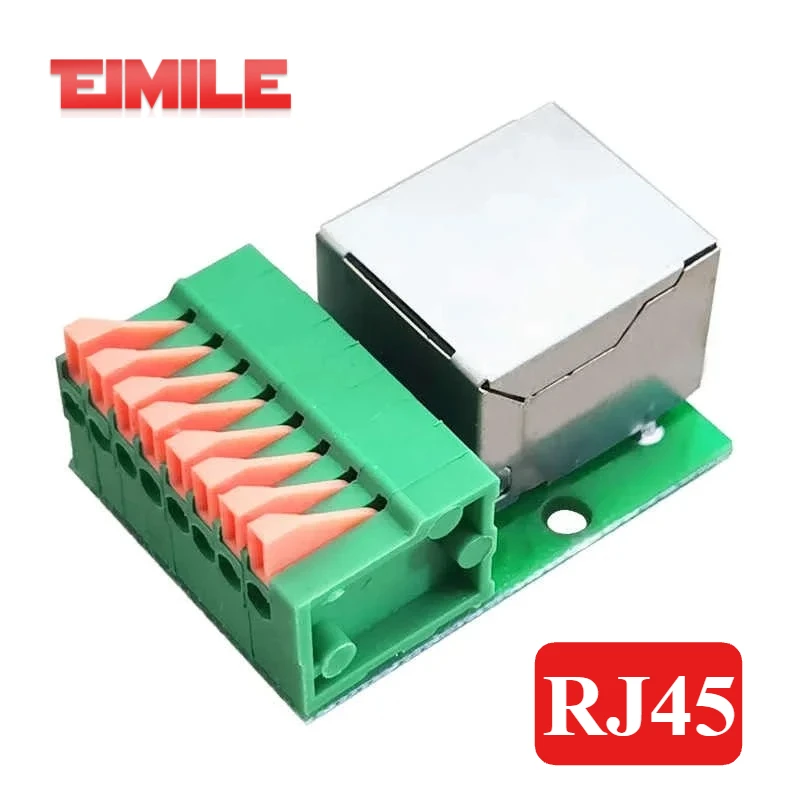 RJ45 Netzwerkanschlussbuchse für DIN-Schienenmontage, Schweißfreie RJ45 Datenbuchsenadapterplatine
