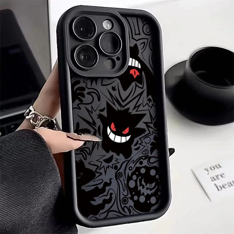 Pokemon Gengar Case pour Samsung Galaxy, S24, S23, S22, S21 Ultra Plus, S20 FE, A54, A53, A52, A52S, A51, A50, A50S, A34, A33, A32, 5G, 4G Cover