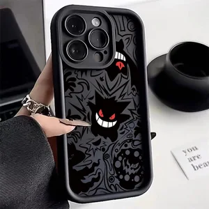 Casing Ponsel Pokemon Gengar untuk iPhone 15 14 13 12 Mini 11 Pro Max X X XR 8 7 6S 6 Plus SE Penutup Tahan Guncangan Silikon Cair 2020 8 kotak pokeball penjualan terbaik - №
