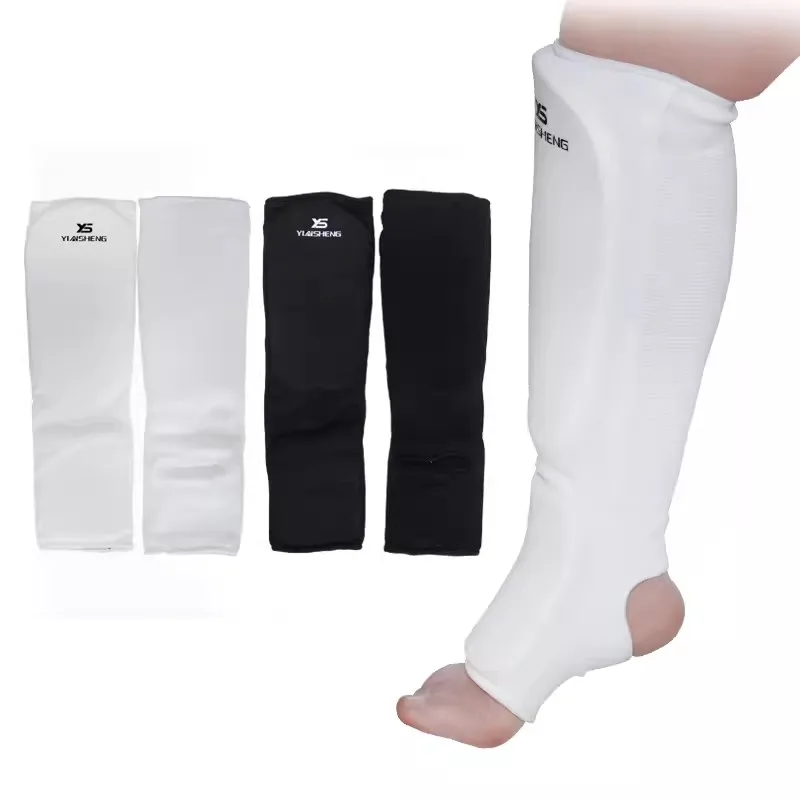 Espinilleras protectoras de pies de Karate para hombres y mujeres, Muay thai Guard, calcetines protectores de empeine de boxeo para niños, soporte de piernas de entrenamiento de Taekwondo