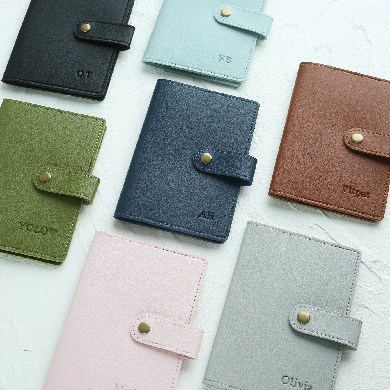 

Customized Handmade Name Passport Holder - Personalized Classical Custom Letters Passport Cover with Card Slot