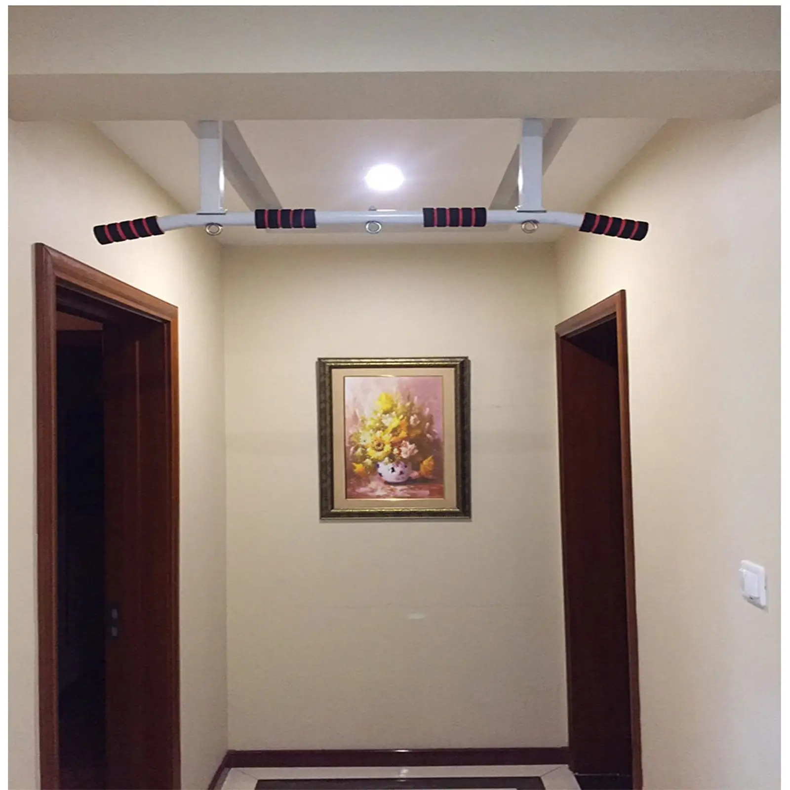 Wall Mount Chin-up Bar Women Men Use Easy to Install Non-slip Dip Bar for Indoor Upper Body Workout Traction for Adults