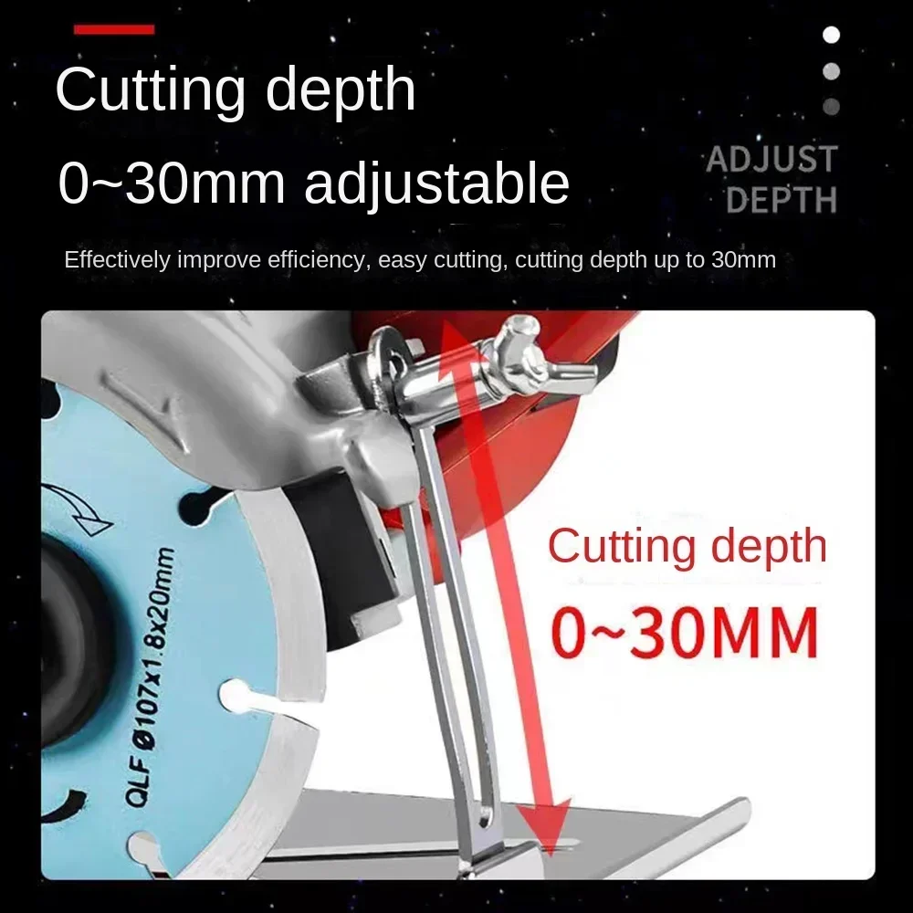 1900W Electric Cutting Machine Saw Cut Off Machine 220v Electric Power Tools 13000rpm 0-45° Adjustable Angle Tile Metal Cutter