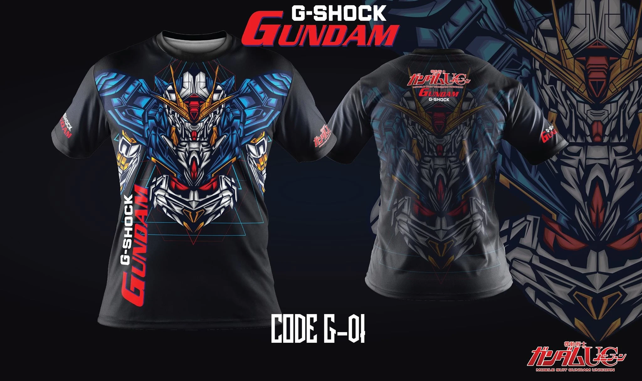 بانداي البدلة المتنقلة جاندام جي شوك أنيمي طباعة كم طويل و تي شيرتات قصيرة الاكمام الصيف سريعة الجافة مريح Athleisure خفيفة الوزن #3