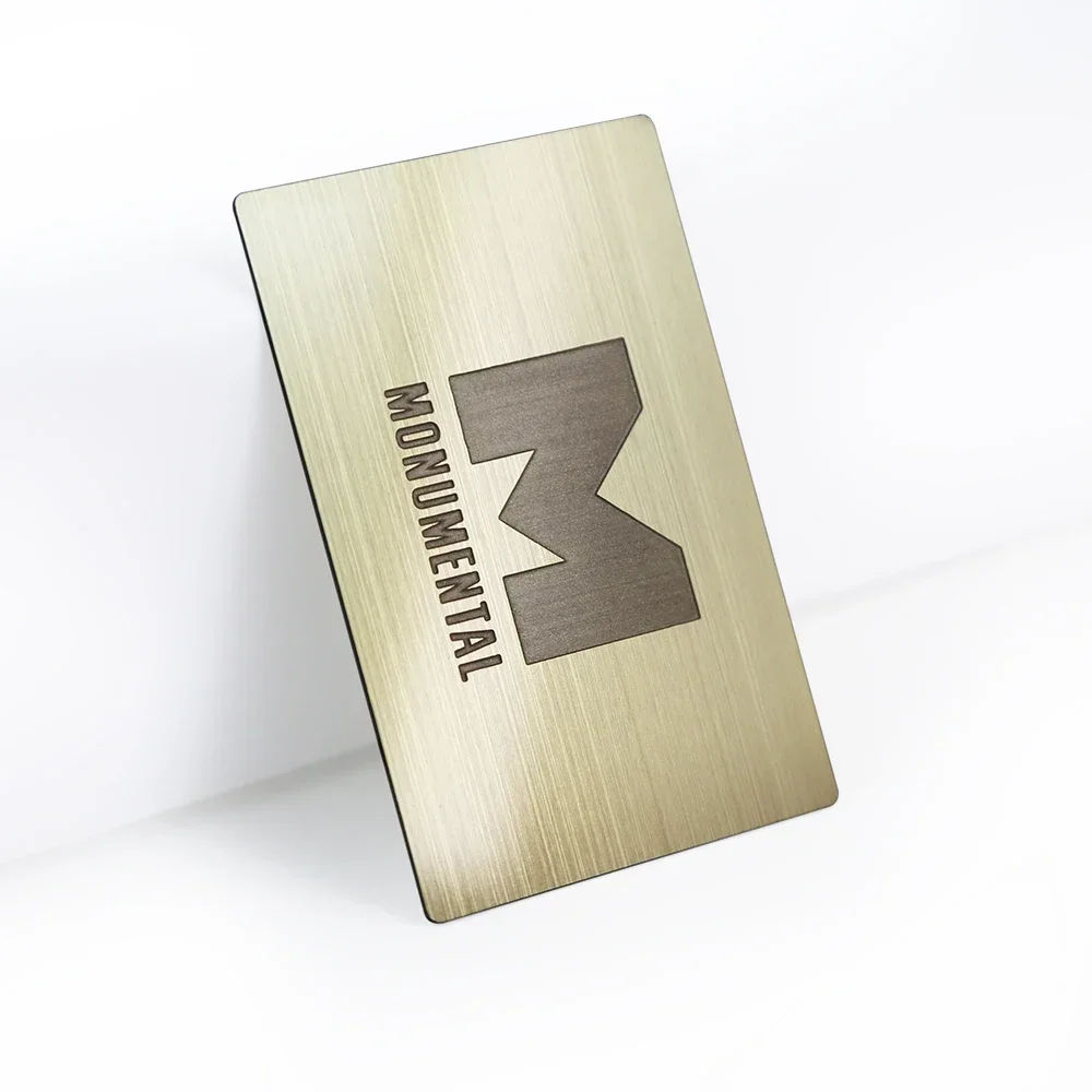 

YTS Factory Price Customize Metal Business Card Vip Gold Foil Gift Card