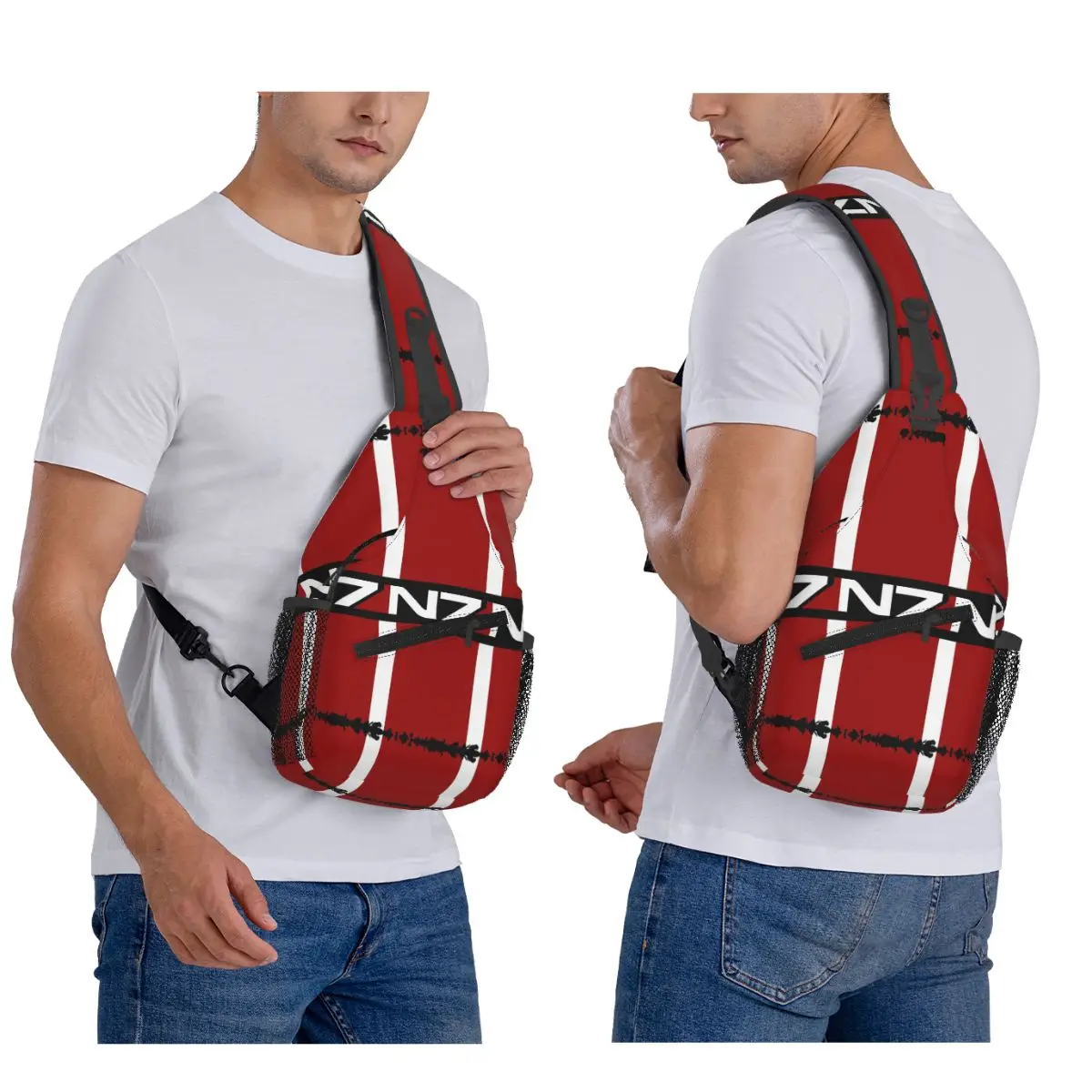 N7 شعار حقيبة الصدر الرجال حبال Crossbody على ظهره حقيبة الصدر السفر المشي لمسافات طويلة Daypack حقيبة الكتف #1
