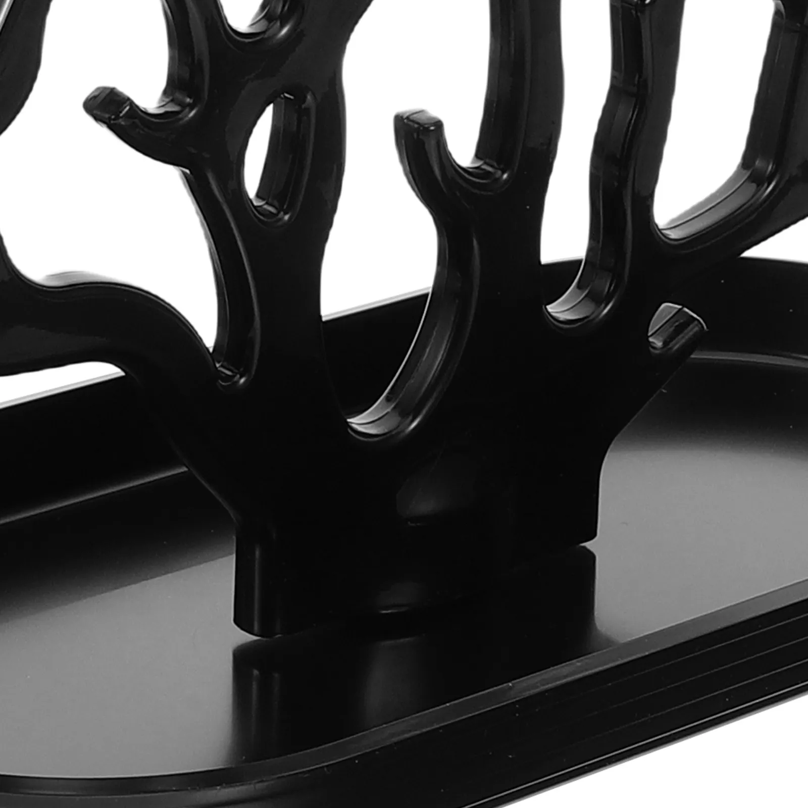 

Coral Shape Jewelry Display Black Plastic Stand Desktop Organizer for Earrings Rings Necklaces Jewelry Holder Tree