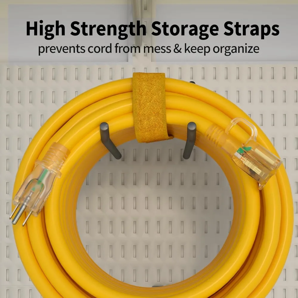 

Outdoor Extension Cord 100ft Heavy Duty 12 Gauge 3 Prong Waterproof Cold Resistant Yellow