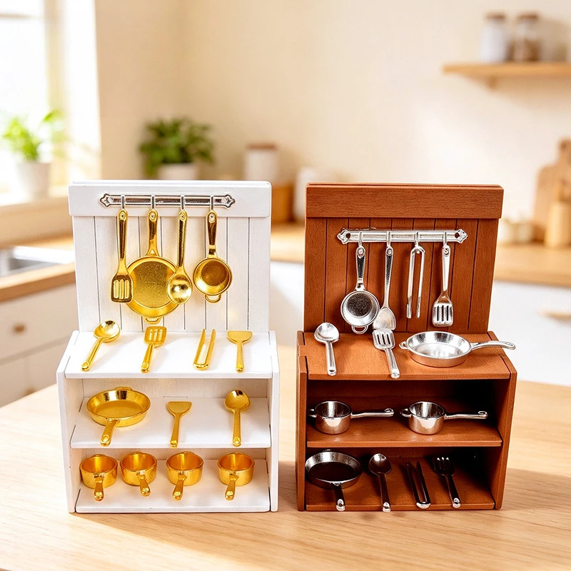 100pcs Kawaii Miniature Kitchen Kitchenware Set Spoon Pot Pan Doll House Decor DIY for Phone Case Keychain Accessories