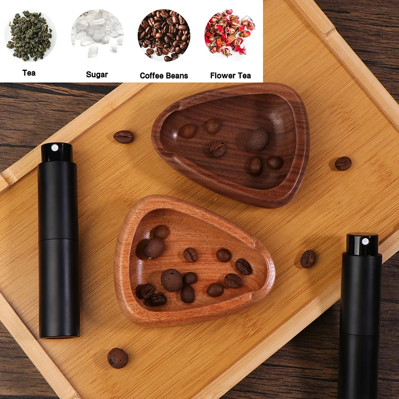 Multifunctional Wooden Coffee Bean Dosing Cup And Light Spray Bottle Barista Set For Enhance Brewing Coffee Experience