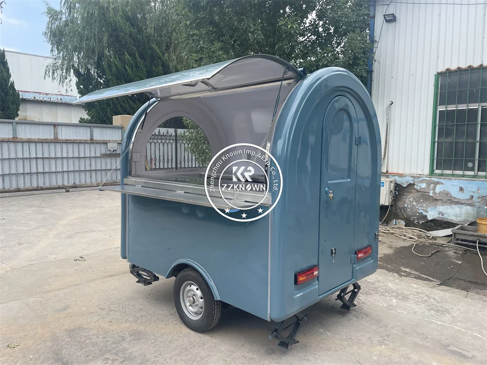 Food Trailer Towable Pizza Snack Kiosk Fully Equipped Coffee Mobile Kitchen Catering Food Concession Truck