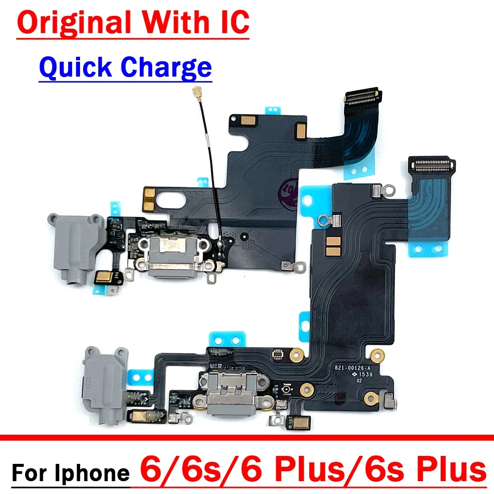 

20Pcs/lots Original For Iphone 6 6S Plus USB Charger Charging Port Dock Jack Plug Socket Connector Microphone Board Flex Cable