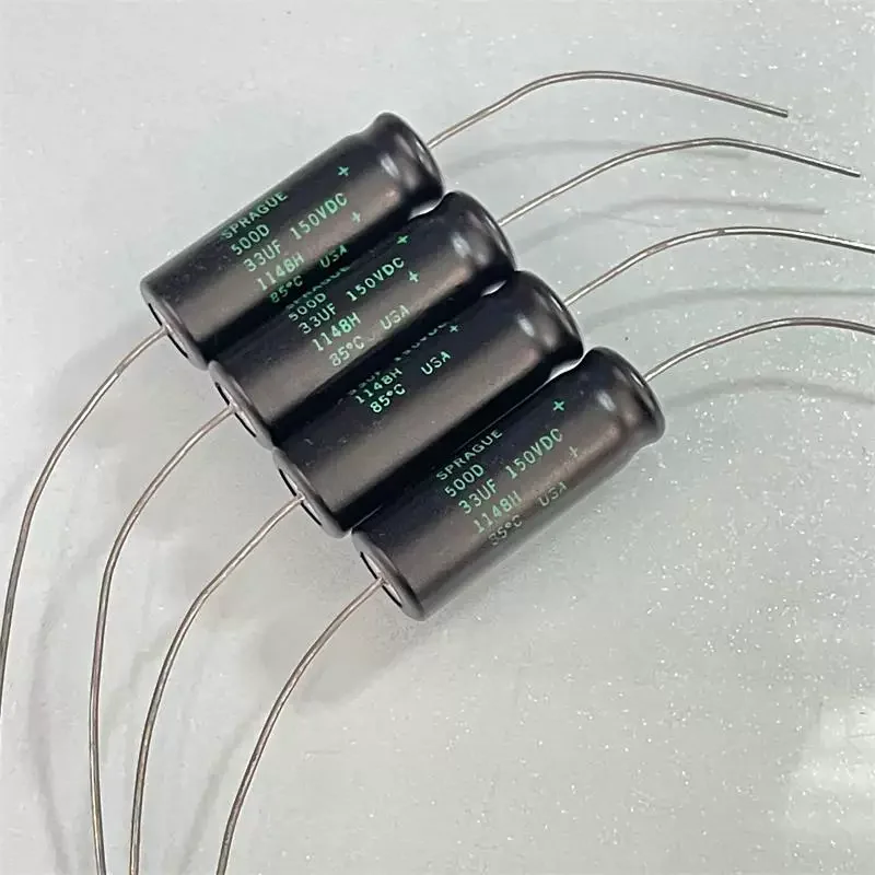 SPRAGUE 500D series 33UF150V DC fever axial cathode electrolytic capacitor from the United States