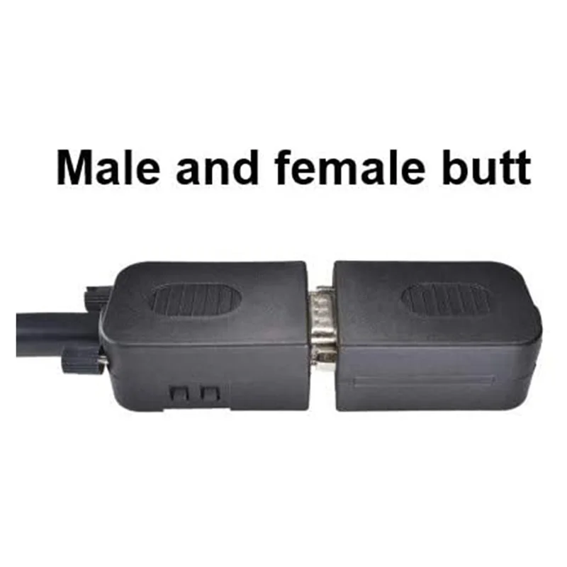 AB46-DB9 موصل لحام RS232 D-SUB المسلسل إلى 9-Pin ميناء محطة ذكر شاحن أنثي مع حافظة (2 قطعة-ذكر + 2 قطعة-أنثى) #2